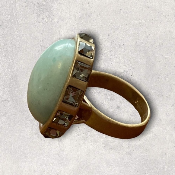 Womens Fashion Ring Lia Sophia Pale Blue stone. Statement ring - Picture 5 of 6
